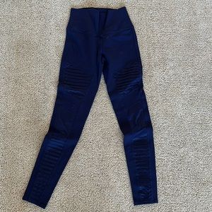 Ali Yoga Pants high Waist Moto Blue